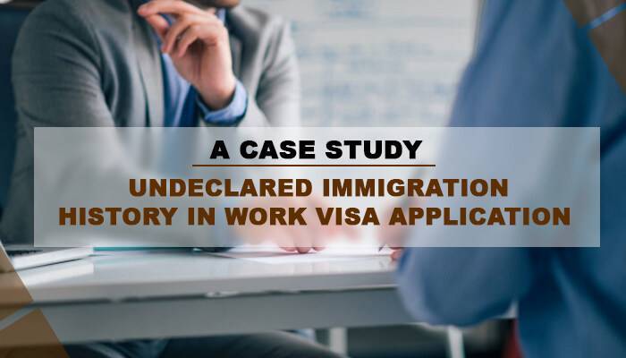 Undeclared Immigration History in Work Visa Application