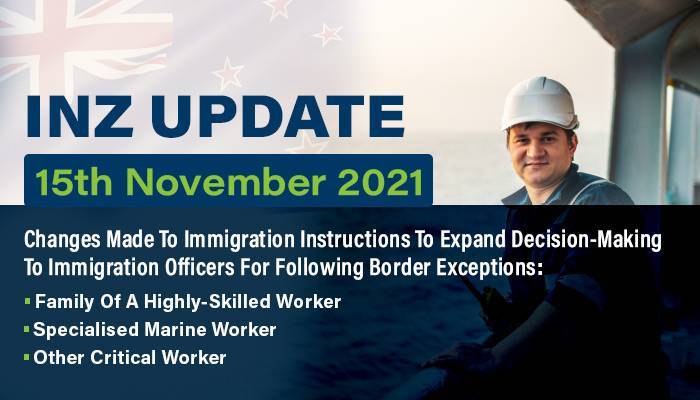 INZ Makes New Amendments To Border Exceptions