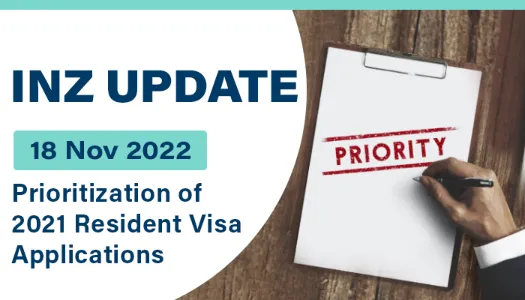 Prioritization of 2021 Resident Visa Applications