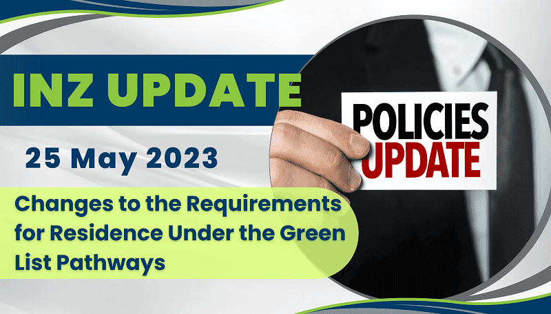 Changes to the Requirements for Residence Under the Green List Pathways