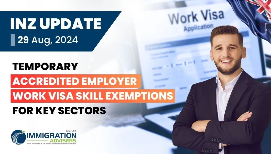 Temporary Accredited Employer Work Visa Skill Exemptions for Key Sectors