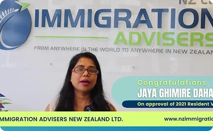 New Zealand 2021 Resident Visa Happy Client Jaya Ghimire Dahal Immigration Advisers NZ Ltd