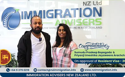 nz resident visa 2021 approval happy clients sumudu and priyanji immigration advisers nz ltd