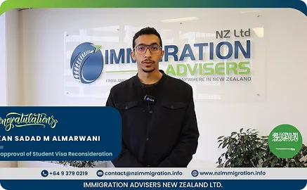 NZ Student Visa Approval Happy Client RKAN SADAD M ALMARWANI Immigration Advisers NZ Ltd